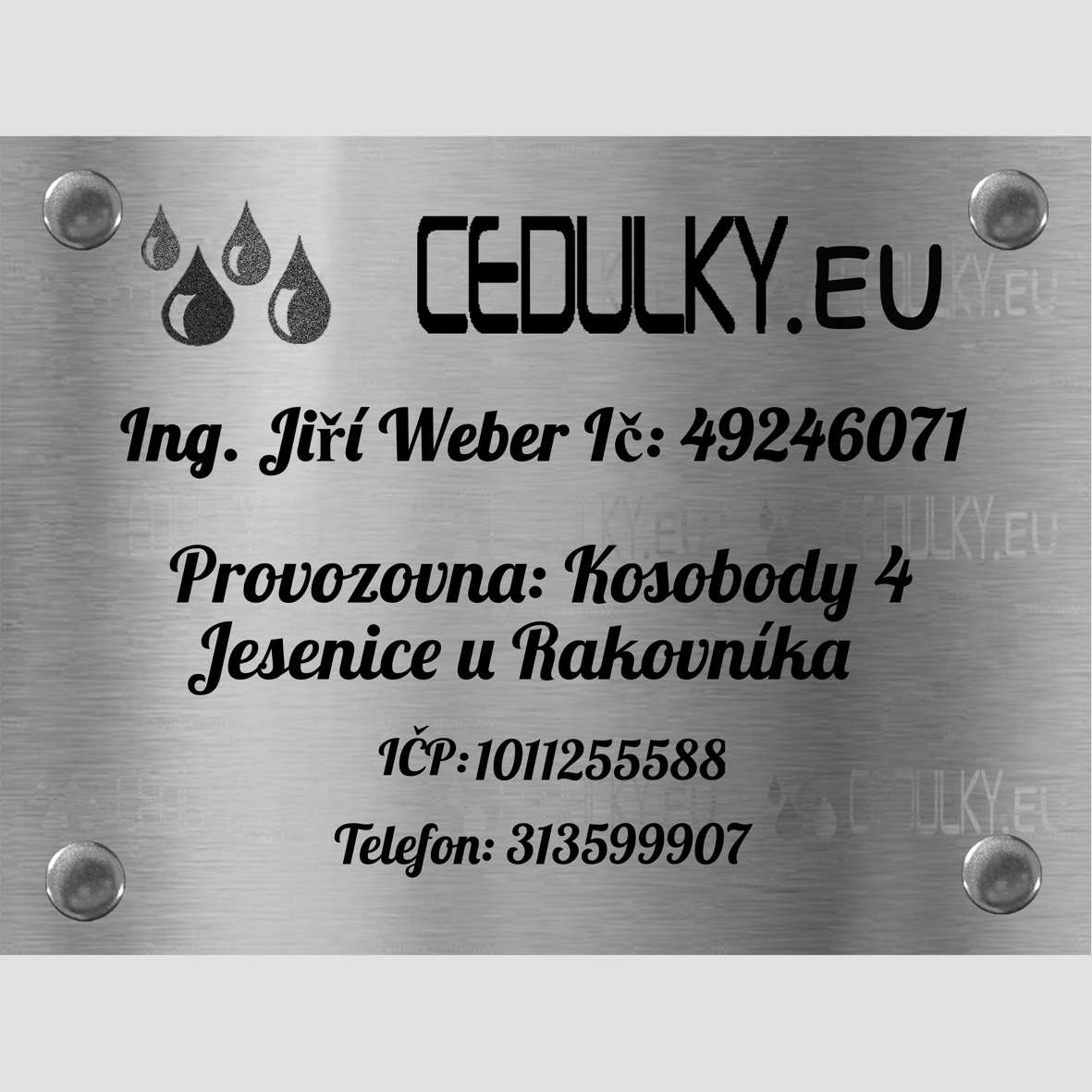 Profesionální firemní cedule gravírovaná – zlatá/stříbrná - Obrázek 2