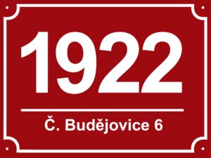 Číslo popisné na dům Č. Budějovice