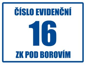 Číslo popisné na dům dle vlastního návrhu